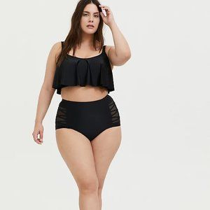 torrid bikini set ruffle top high waist bottoms